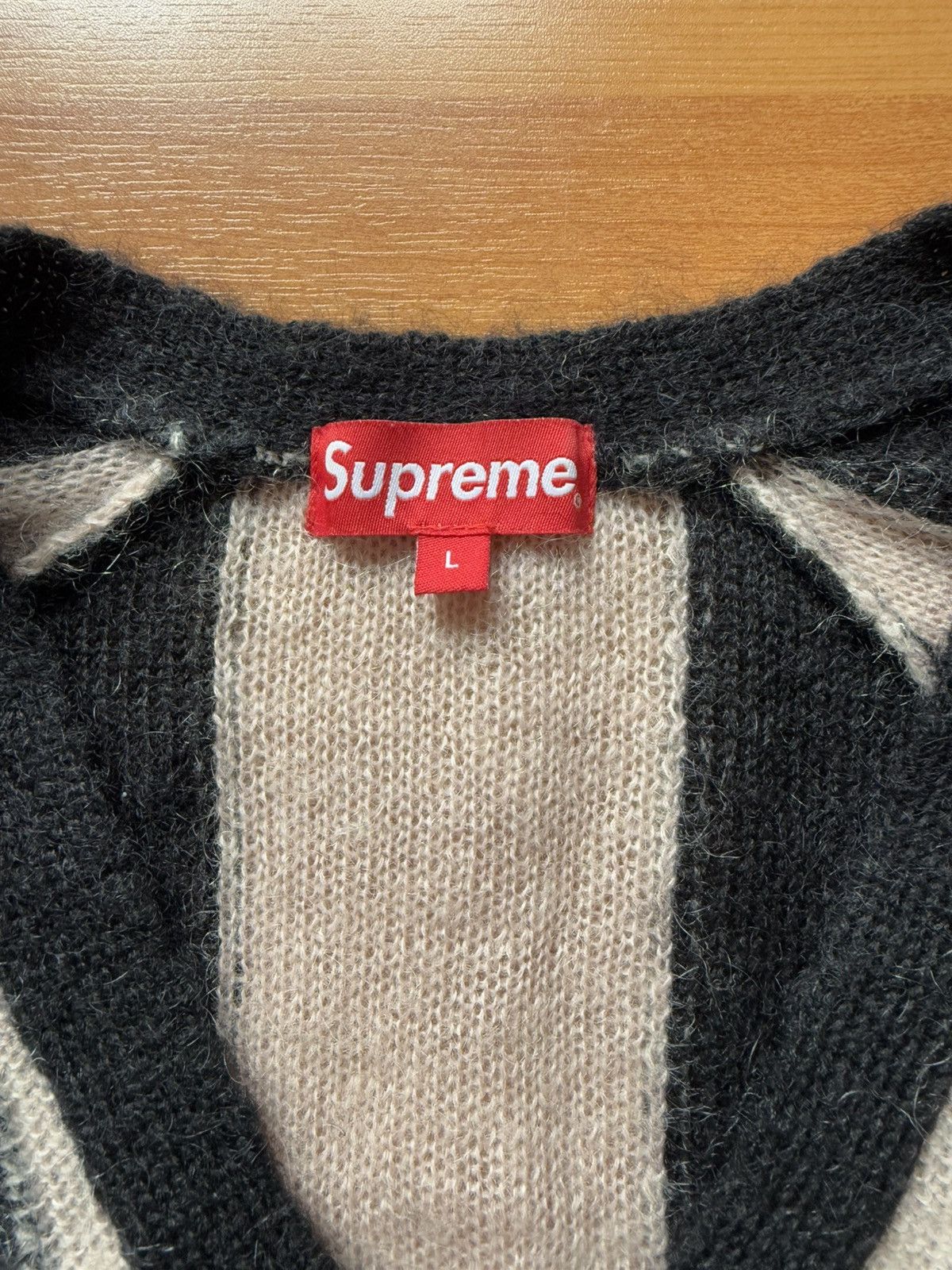 Supreme Supreme Striped Mohair Cardigan Size US L / EU 52-54 / 3 - 2 Thumbnail