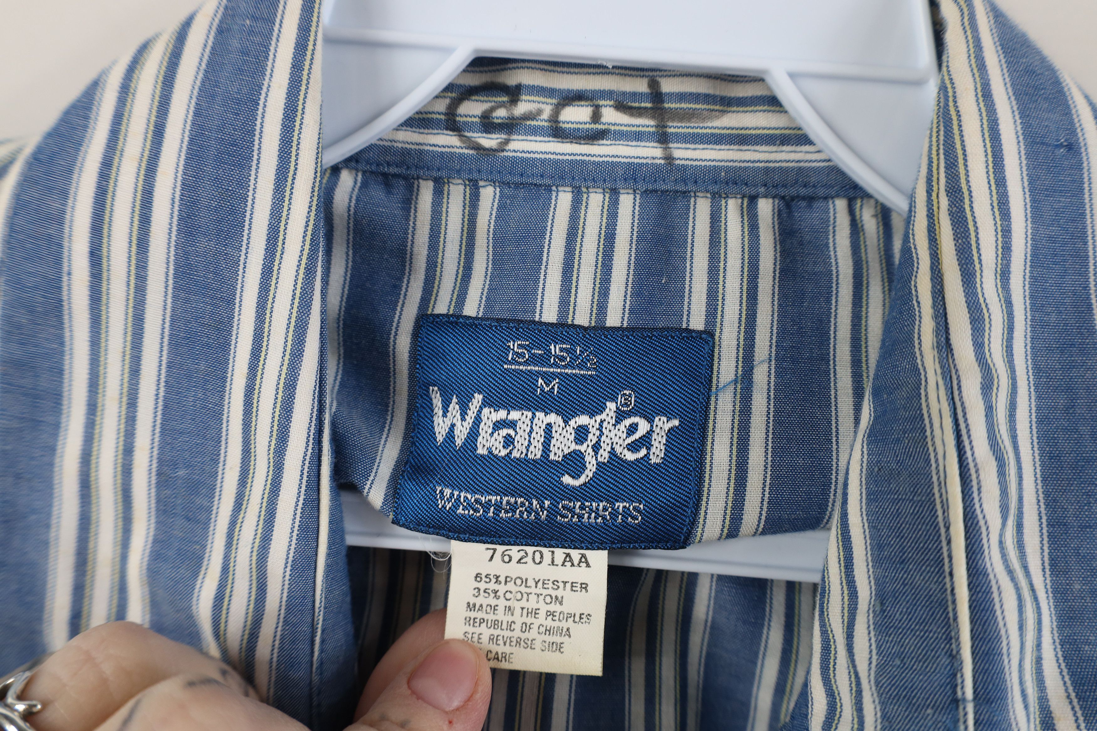 Wrangler Vintage 90s Wrangler Western Striped Snap Button Shirt Size US M / EU 48-50 / 2 - 9 Thumbnail