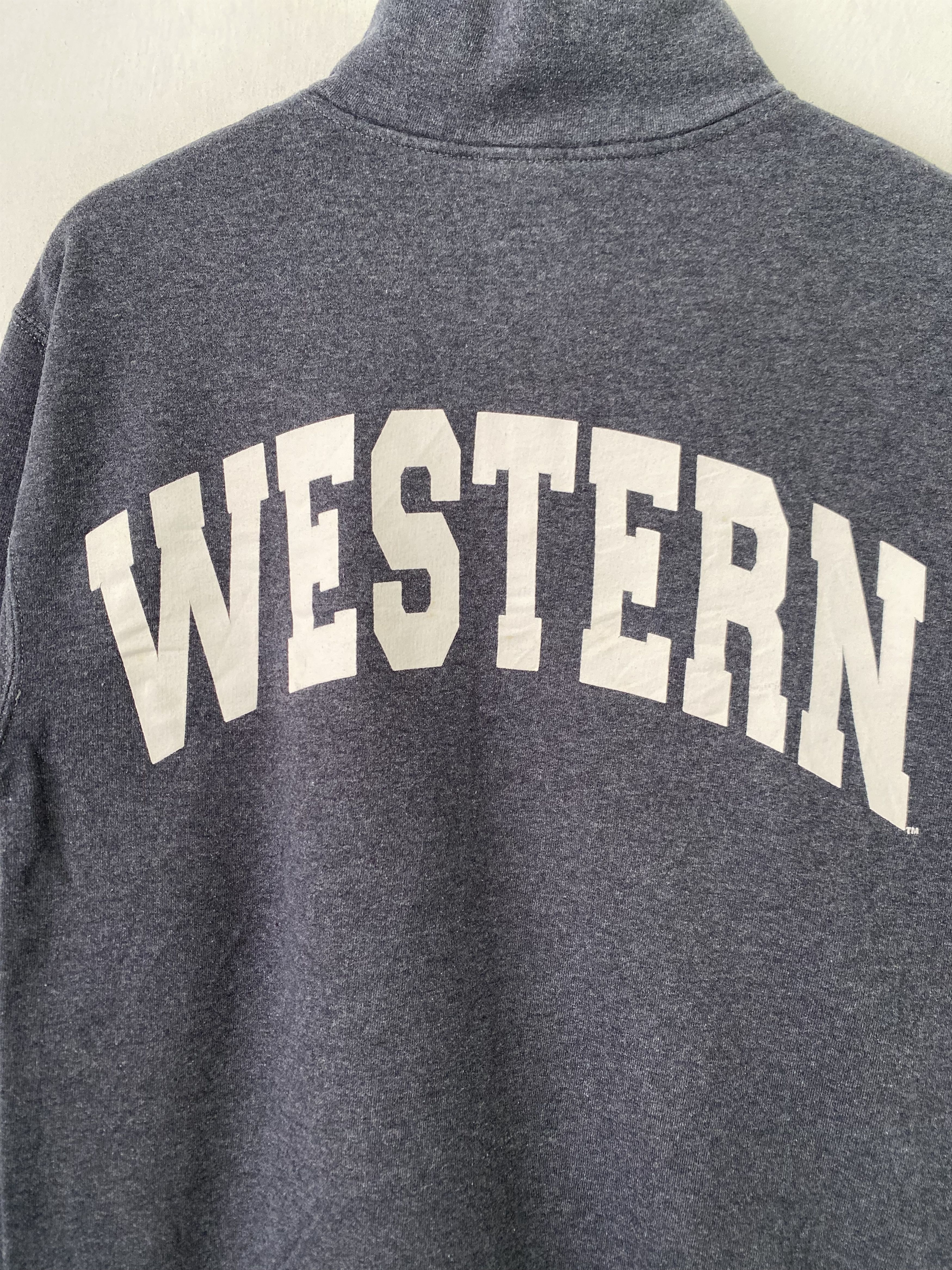 Jerzees Vintage Western Half Zipper Black Grey Sweatshirt Small Size Size US S / EU 44-46 / 1 - 7 Thumbnail