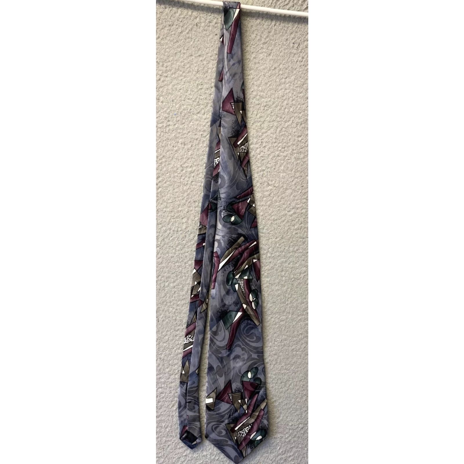 Vintage VINTAGE Chez Roffe Tie Men's Gray Purple Character Neck Tie Size ONE SIZE - 2 Thumbnail