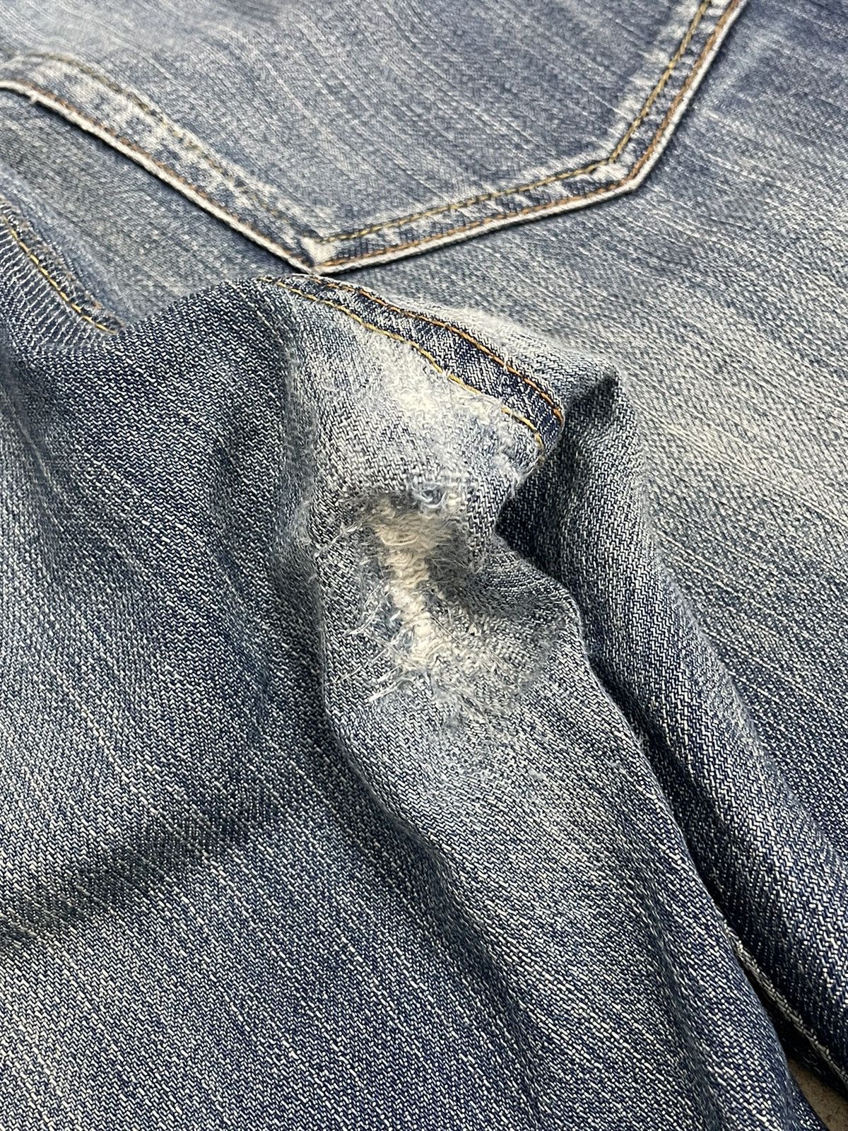 NANO universe × Number (N)ine Nano Universe Serge Denime Whiskering Denim Pants (AB24) Size US 33 - 18 Thumbnail