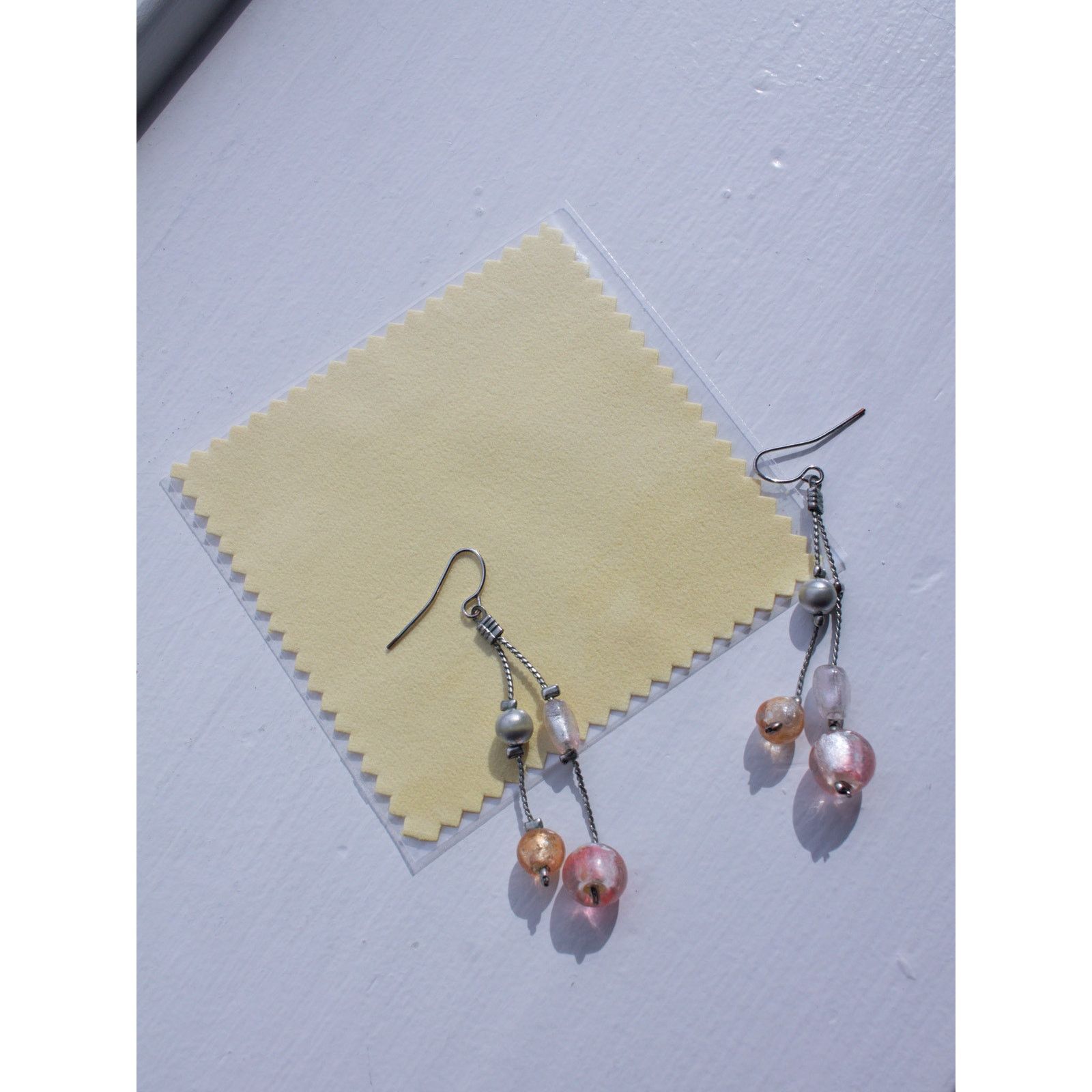 Vintage Pink and Orange Dangly Earrings Size ONE SIZE - 4 Thumbnail