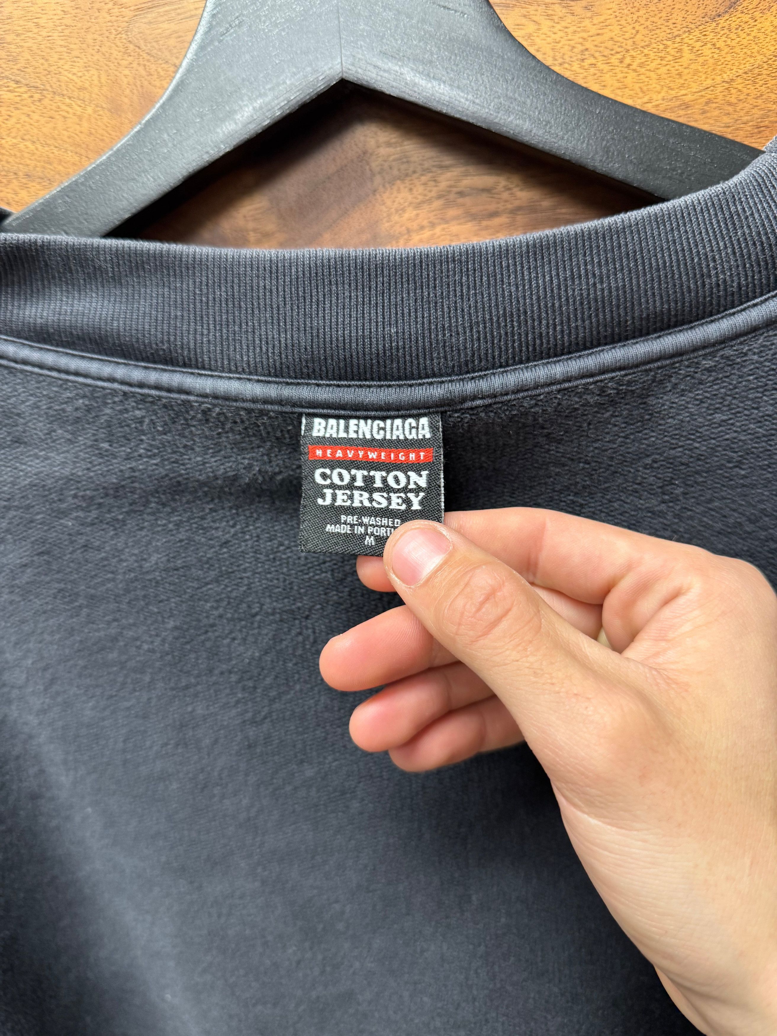 Balenciaga SS2025 Balenciaga ‘Metalhead’ Reverse Black Terry Cotton Sweatshirt Size US M / EU 48-50 / 2 - 6 Thumbnail