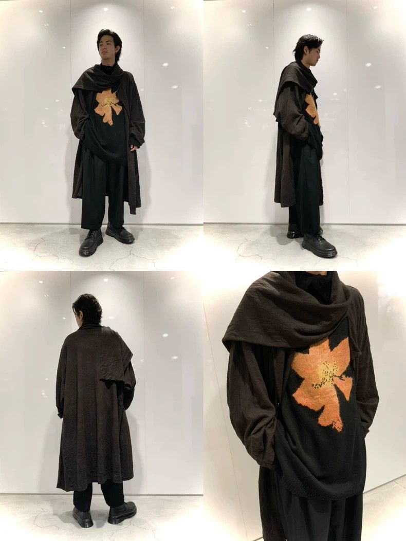Yohji Yamamoto Yohji Yamamoto21 AW Dyed Scarf Coat 2503-Nextarrow Size US L / EU 52-54 / 3 - 7 Thumbnail