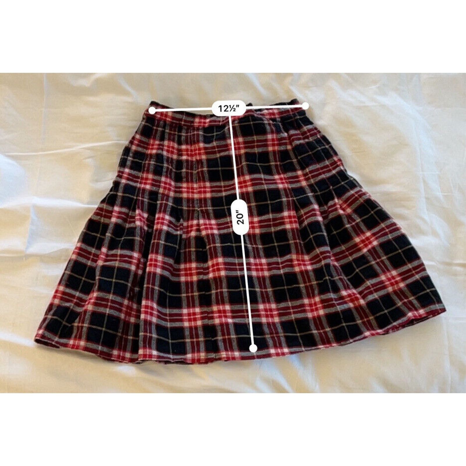 Other Vintage NY Collection Women's Plaid Skirt Black Size PM EUC Size 30" / US 8 / IT 44 - 2 Thumbnail