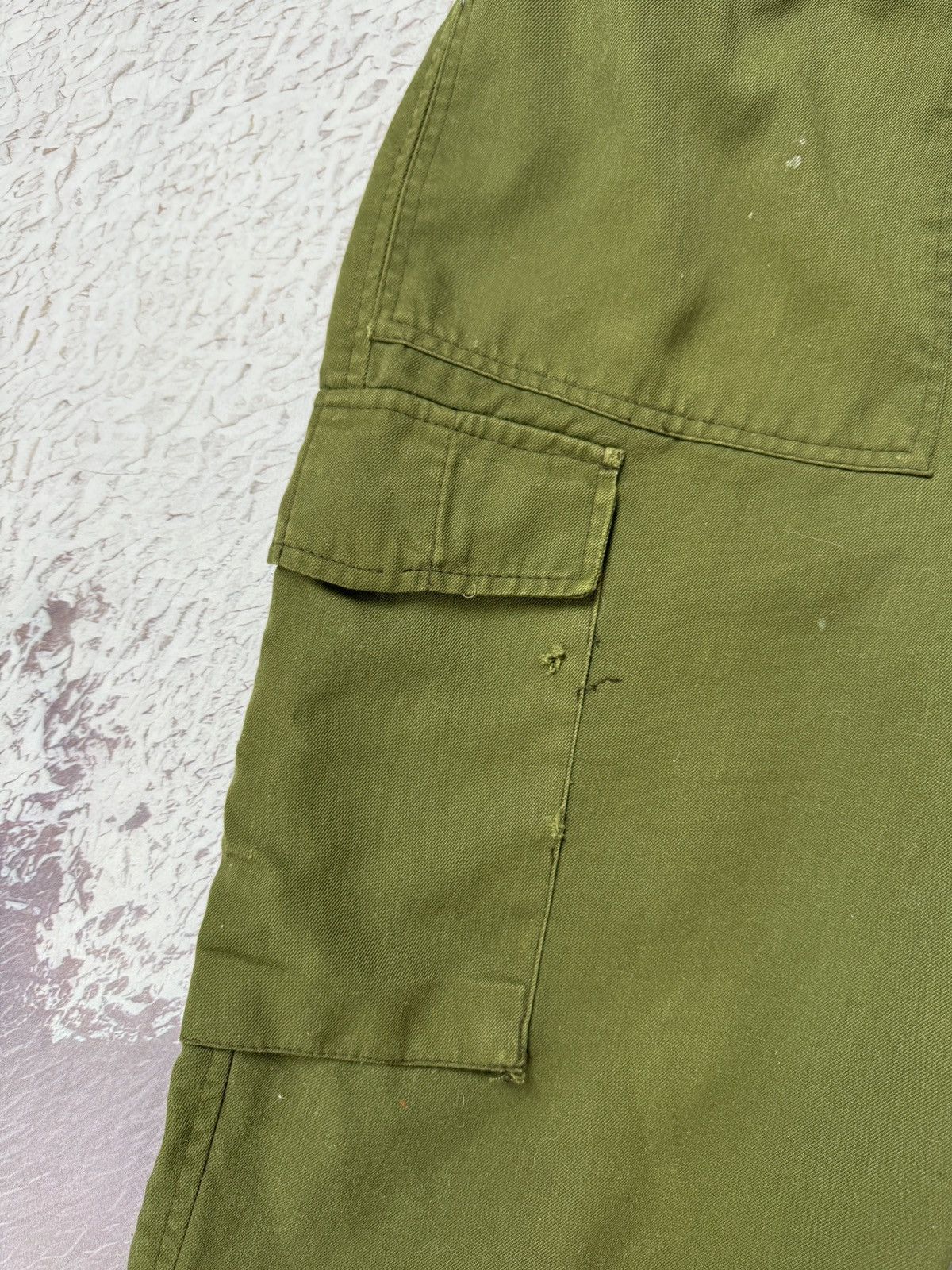 Vintage Vintage 80s Militari Utility Khaki Army distressed cargo Size US 32 / EU 48 - 8 Thumbnail