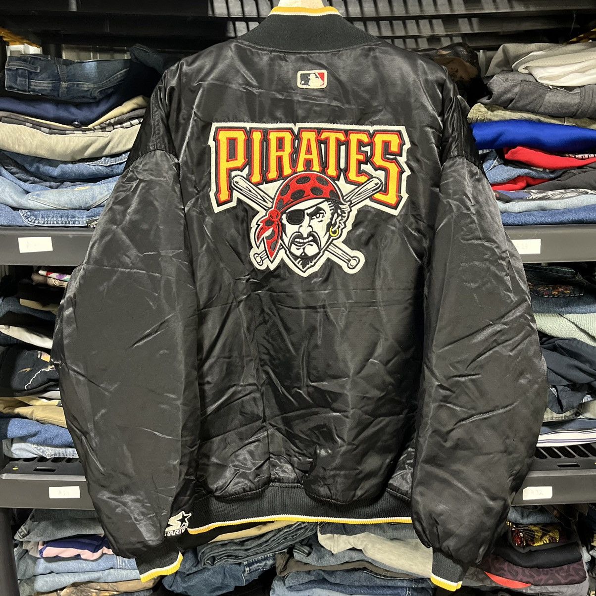 Starter VINTAGE 90s PITTSBURGH PIRATES MLB STARTER SATIN JACKET XL Size US XL / EU 56 / 4 - 9 Thumbnail