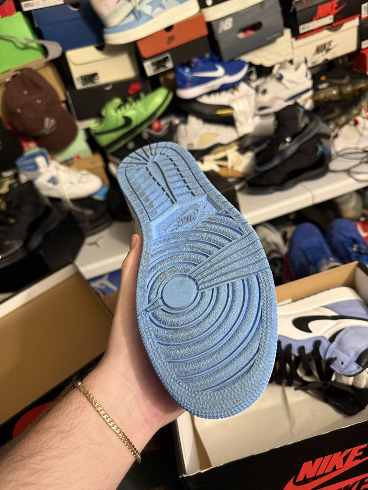 Jordan Brand Jordan retro 1 university blue sz 9.5 Size US 9.5 / EU 42-43 - 5 Thumbnail
