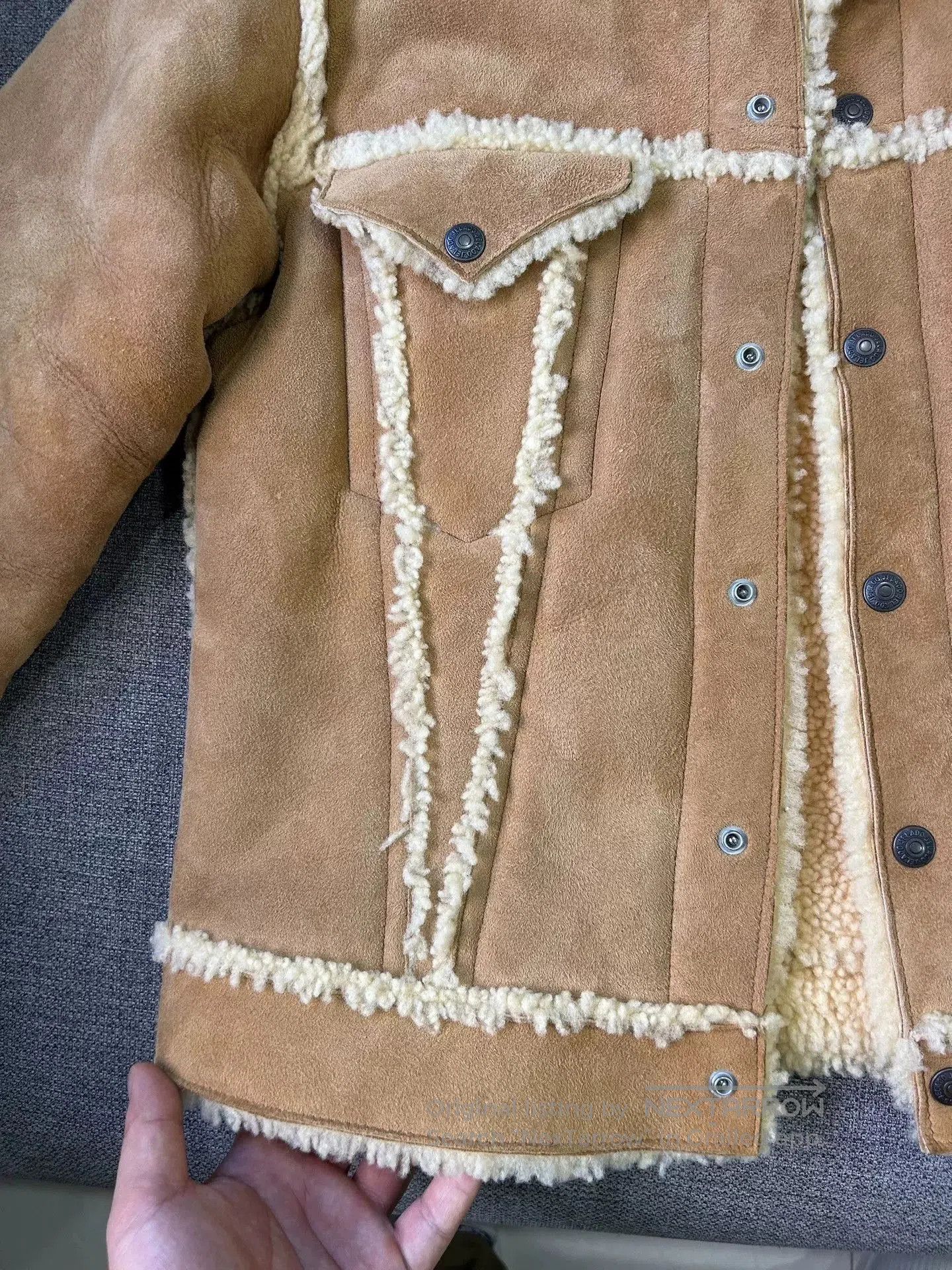 Jelado jelado leather shearling lined jacket. Size US M / EU 48-50 / 2 - 5 Thumbnail