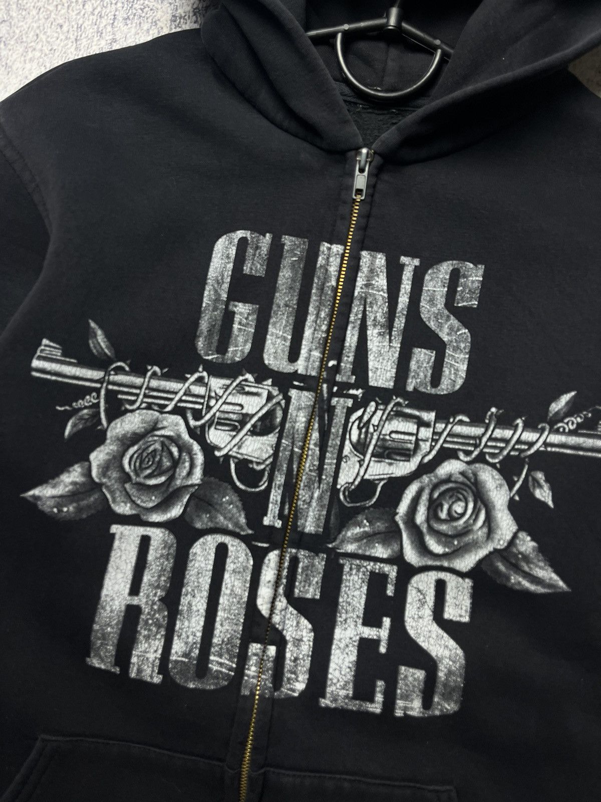 Band Tees Vintage Guns N Roses Distressed Faded Zip Hoodie Size US M / EU 48-50 / 2 - 9 Thumbnail