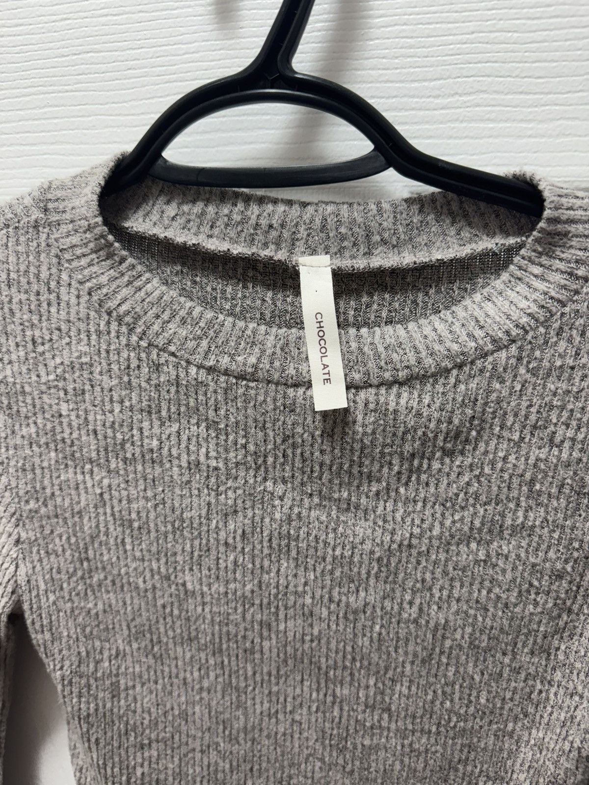 CHOCOOLATE × Chocolate × Designer Chocolate Womens Knitted Long Sleeve Grey Rick Owens Style Size S / US 4 / IT 40 - 3 Thumbnail