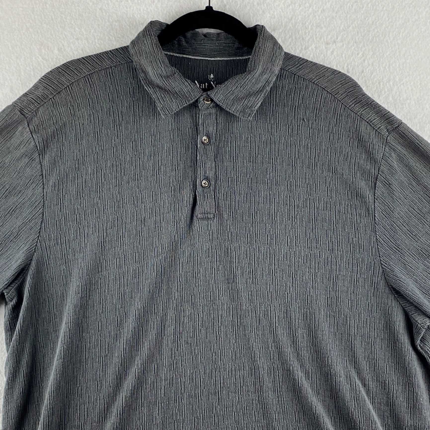 Nat Nast Nat Nast Polo Shirt Mens XL Gray Modal Collared Short Sleeve Casual Comfort Shirt Size US XL / EU 56 / 4 - 2 Thumbnail