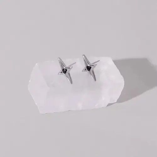 Other 100%925 silver retro punk earrings Size ONE SIZE - 3 Thumbnail