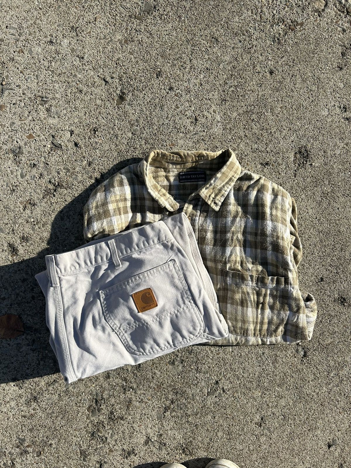 David Taylor × Flannel × Vintage David Taylor Latte Brown Flannel Size US XL / EU 56 / 4 - 3 Thumbnail