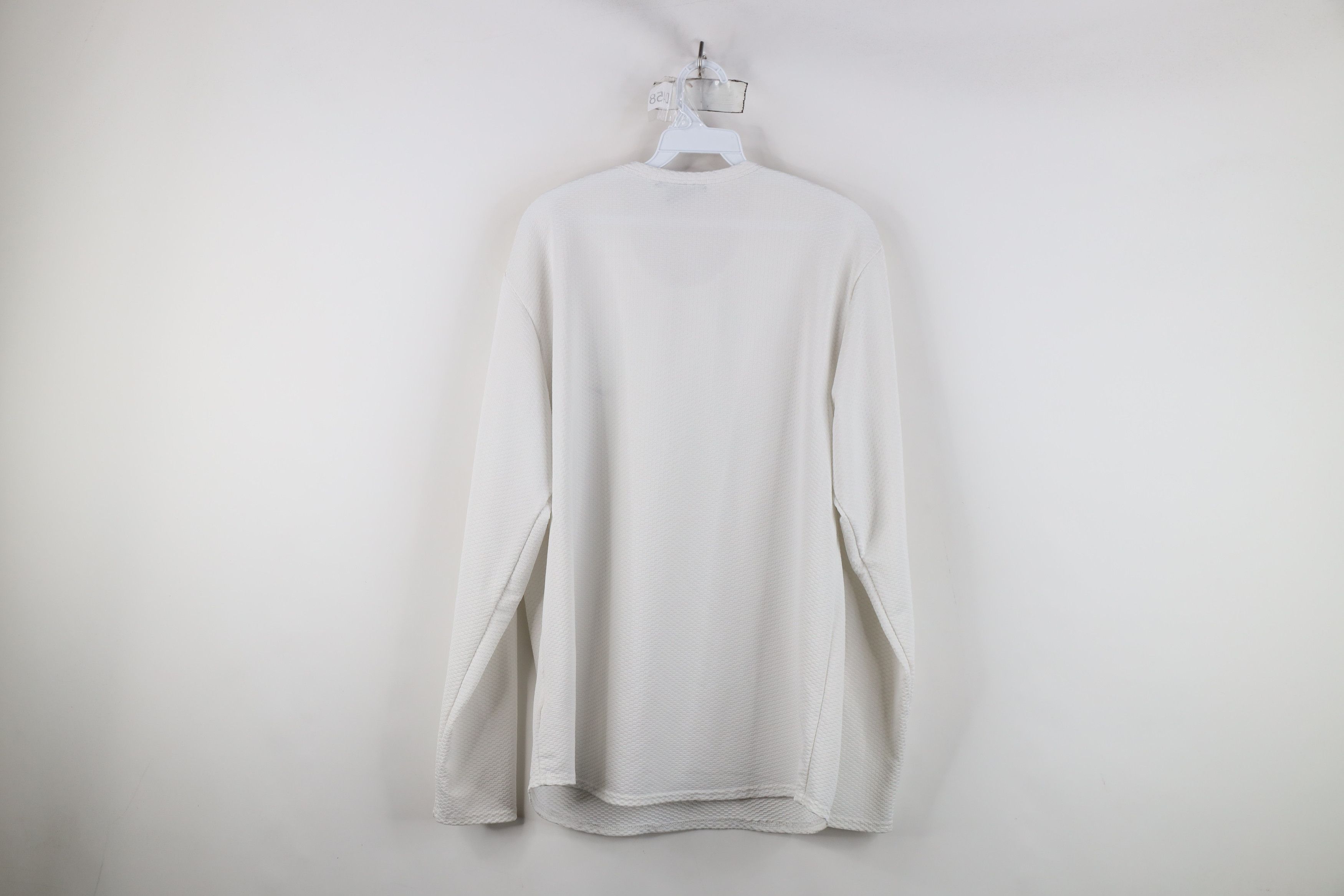 Nike × Vintage Vintage 90s Y2K Nike Sphere Mini Swoosh Thermal Knit T-Shirt Size US XL / EU 56 / 4 - 11 Thumbnail