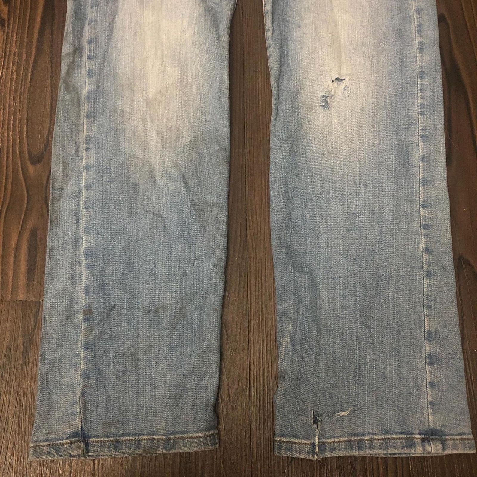 Lee Men’s Distressed Slim Fit Lee Denim Jeans Size US 29 - 4 Thumbnail