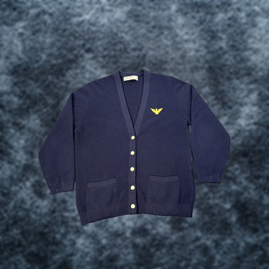 Vintage VINTAGE Glenmac Sweater Men Large Blue Wool V-Neck Military Cardigan Size US L / EU 52-54 / 3 - 1 Thumbnail