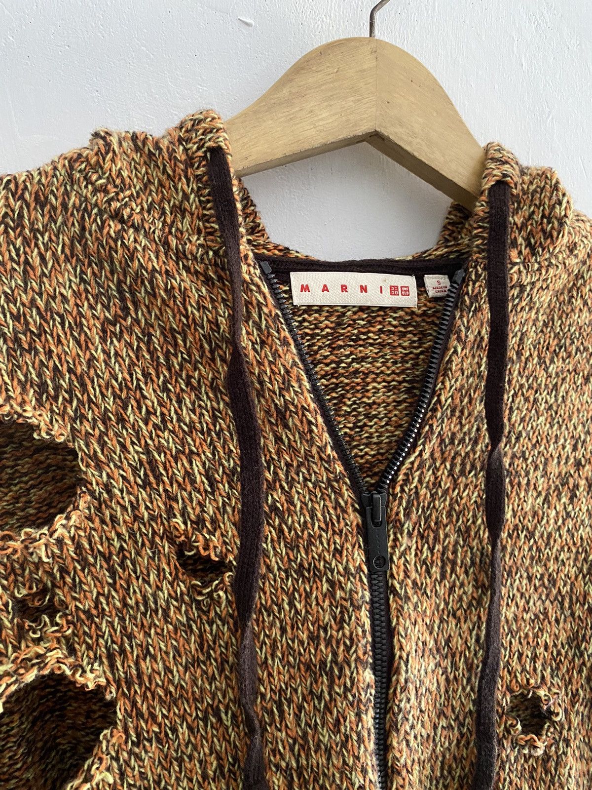 Marni × Uniqlo Marni x uniqlo wool knit distressed cut out zip hoodie Size US S / EU 44-46 / 1 - 8 Thumbnail