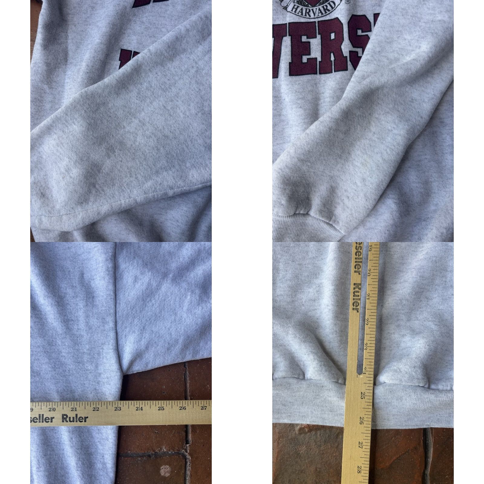Lee VINTAGE Lee Harvard University Crewneck Sweatshirt XL Gray Men Crew Neck Pullover Twill Cotton Blend Logo Sports University Size US XL / EU 56 / 4 - 8 Thumbnail