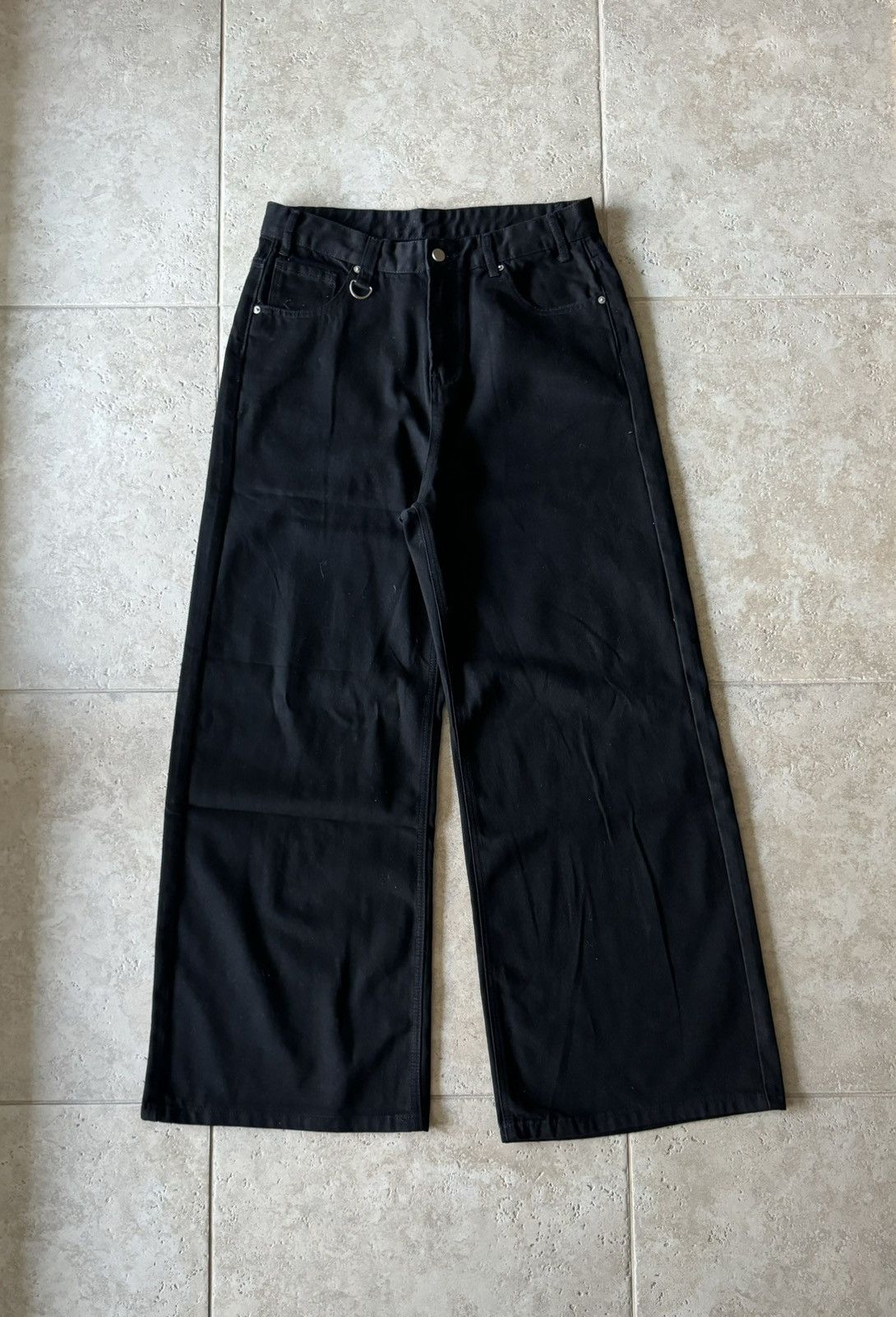 Navy Washed Super Baggy Jeans