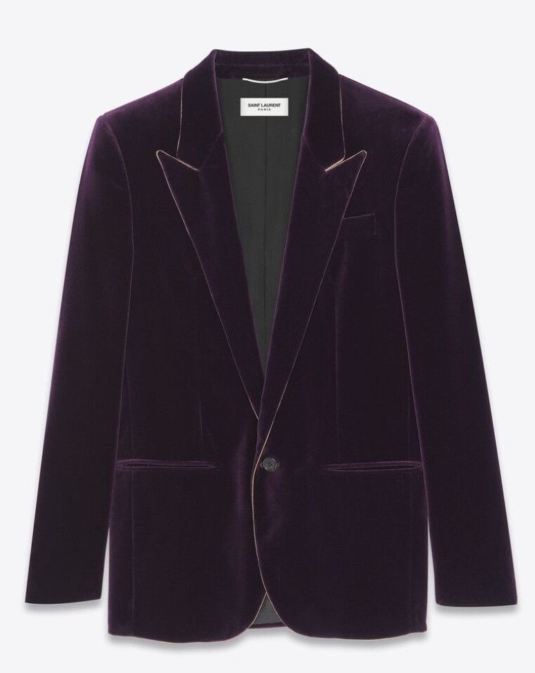 o1bcso1str1124 Fitted Single-Breasted Jacket in Purple