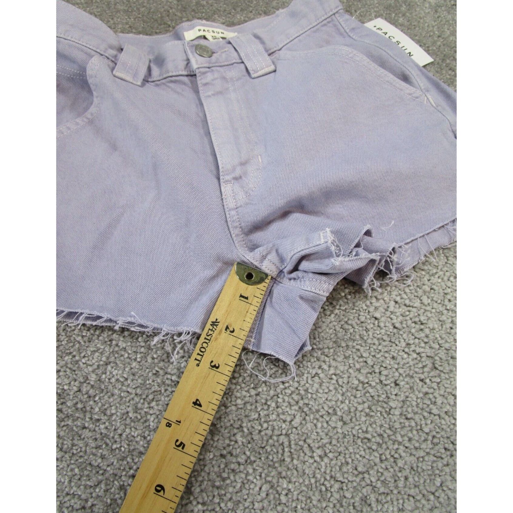 Pacsun Womens Lavender Shorts Pacsun Denim Cut Offs 24 XL Extra Large Size 42" / US 20 - 3 Thumbnail