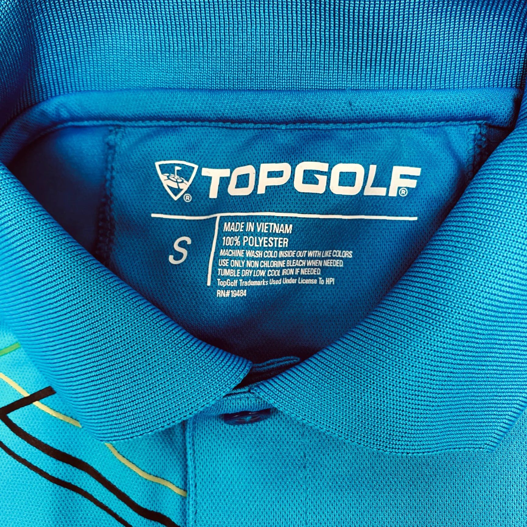 Vintage Top Golf Polo Shirt Mens Small Blue Green Black Logo Polo Shirt Mens S Blue Geometric Design Golf Size US S / EU 44-46 / 1 - 3 Thumbnail