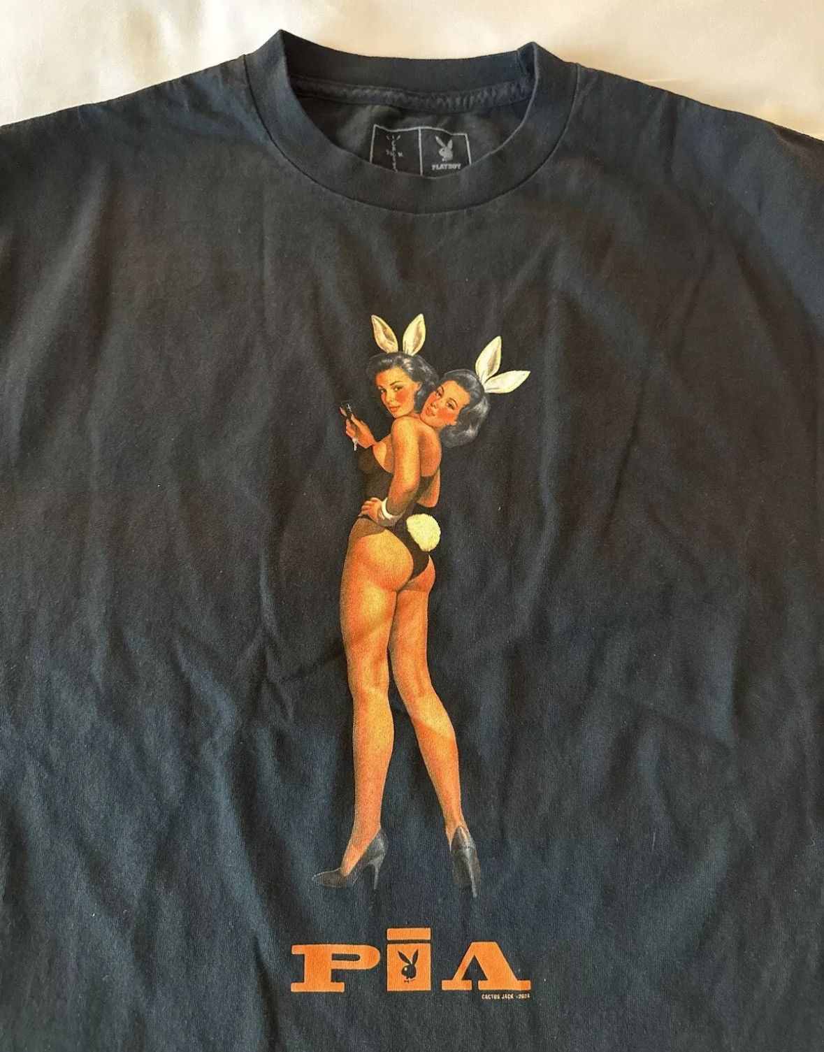 Buy Cactus Jack by Travis Scott x Playboy Tee II 'Black