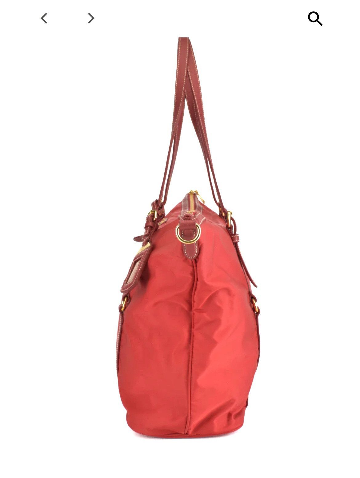 Prada Authentic Prada Tessuto Saffiano Rosso (Red) Nylon Tote Bag Size ONE SIZE - 5 Thumbnail