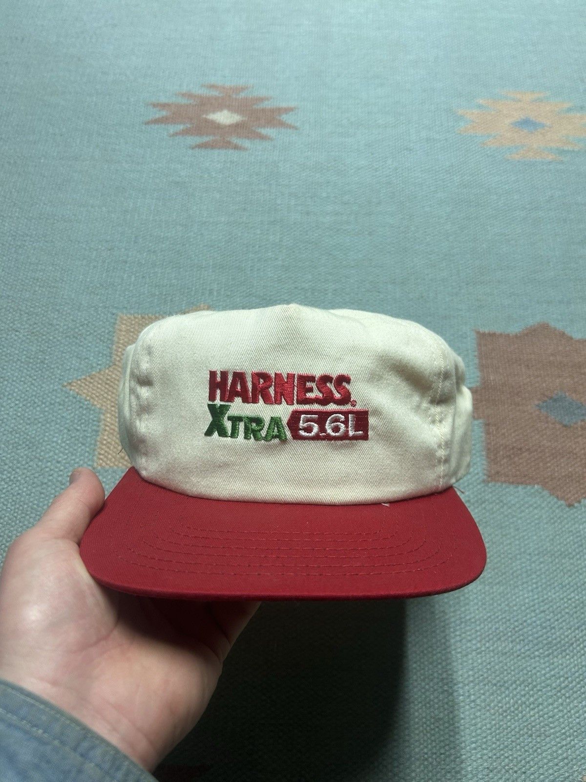 Vintage Vtg SnapBac hat Harness Xtra 5.6L herbicide farm made in USA Size ONE SIZE - 2 Thumbnail