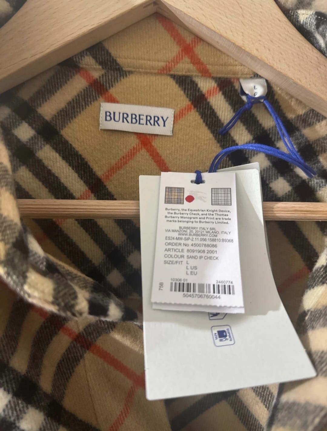 Burberry Burberry Check Wool Shirt. UK Size Large Size US M / EU 48-50 / 2 - 6 Thumbnail