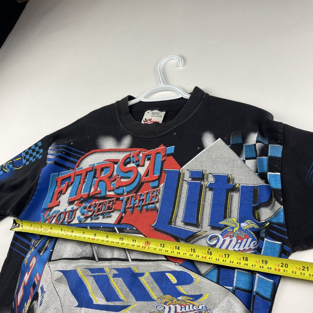 NASCAR × Vintage VTG 90s Rusty Wallace Miller Lite Beer NASCAR AOP shirt Size US M / EU 48-50 / 2 - 6 Thumbnail