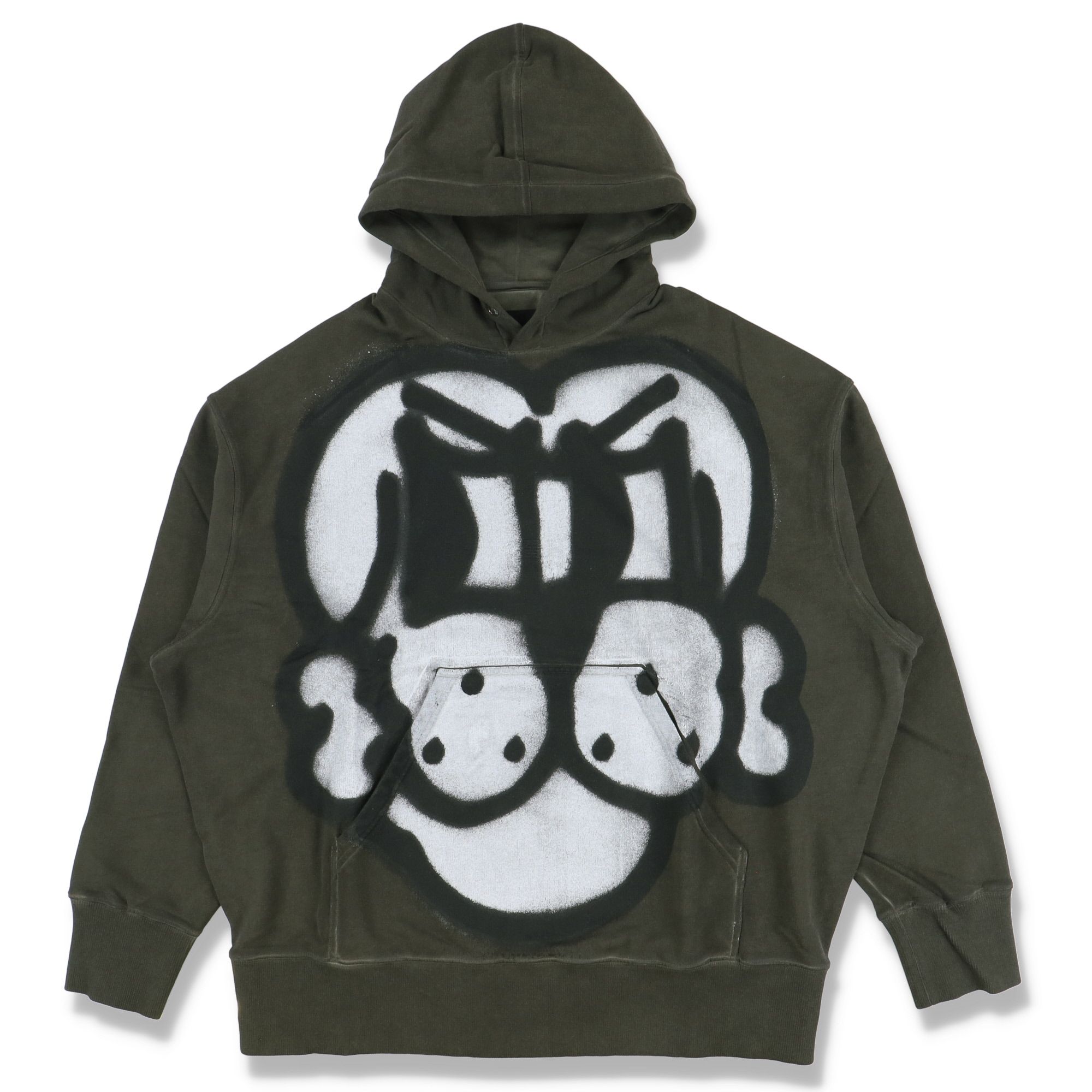 Pre-owned Chito X Givenchy Dark Green Rottweiler Graffiti Oversized Hoodie