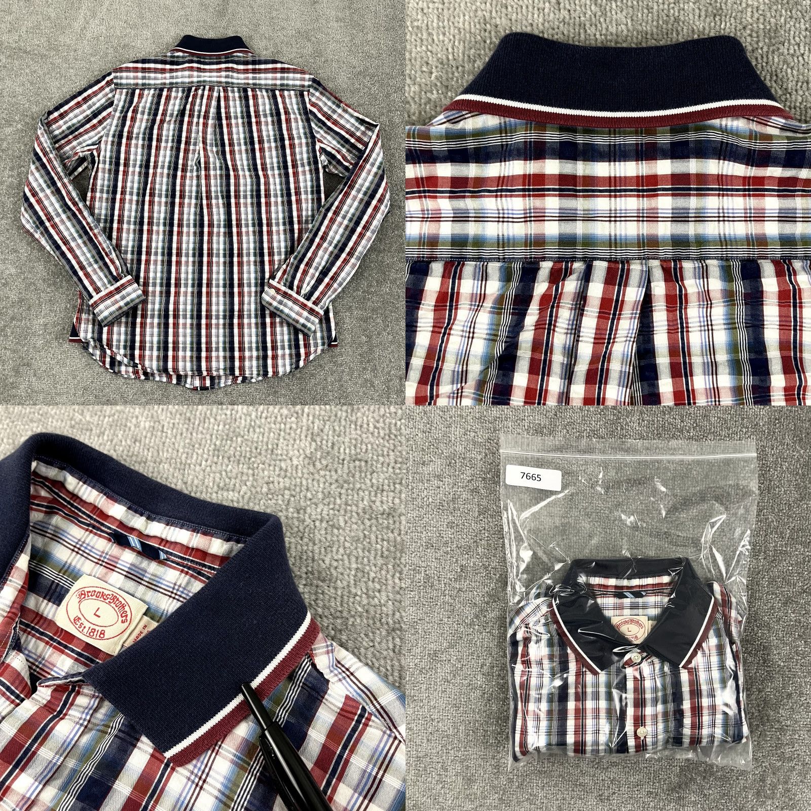 Brooks Brothers BROOKS BROTHERS Shirt Mens L Button-Up Collared Plaid Check Preppy L/S Regular Casual Formal Workwear Size US L / EU 52-54 / 3 - 8 Thumbnail