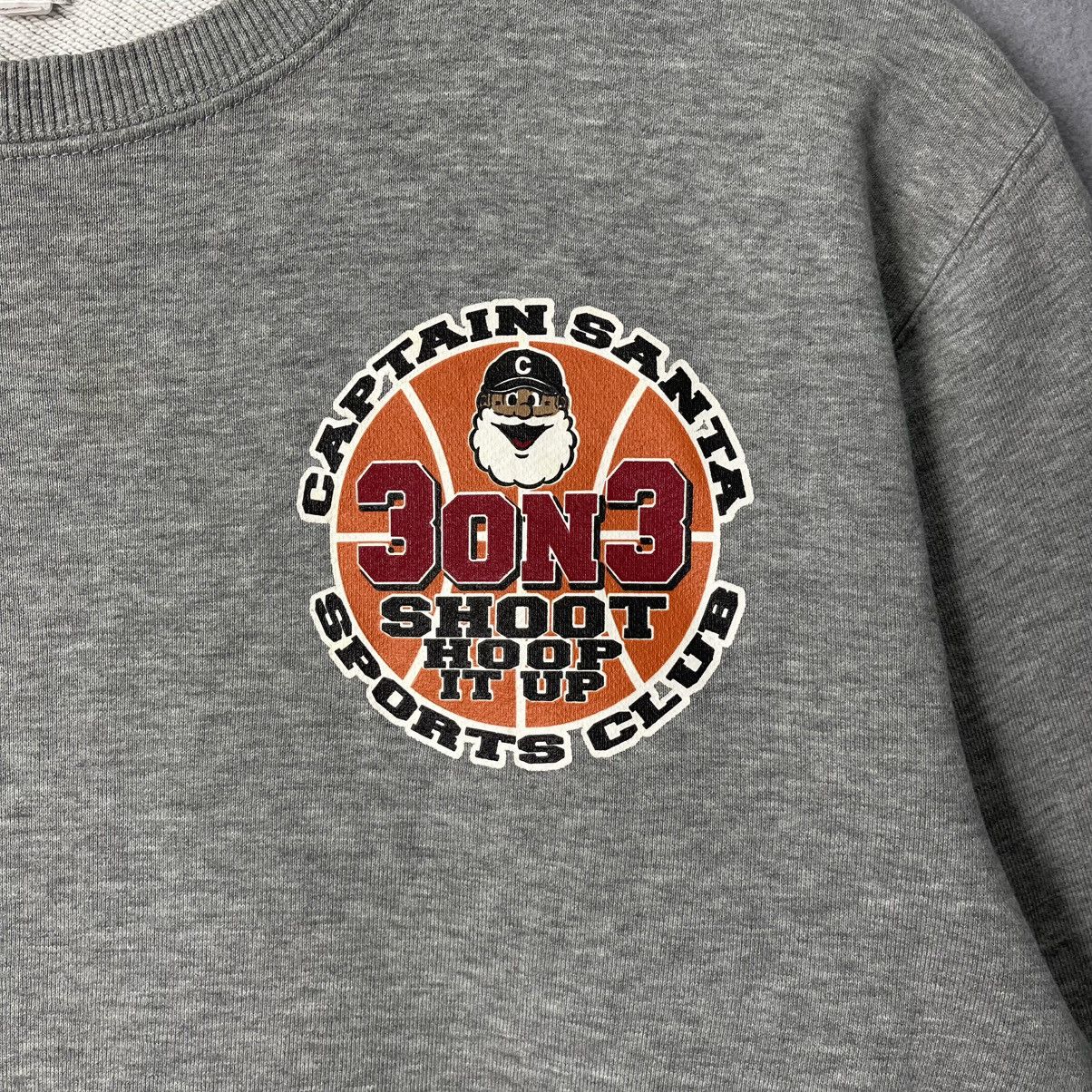 Japanese Brand Vintage 1990s Captain Santa “3 ON 3 Hoop It Up” Sweatshirt Size US S / EU 44-46 / 1 - 3 Thumbnail