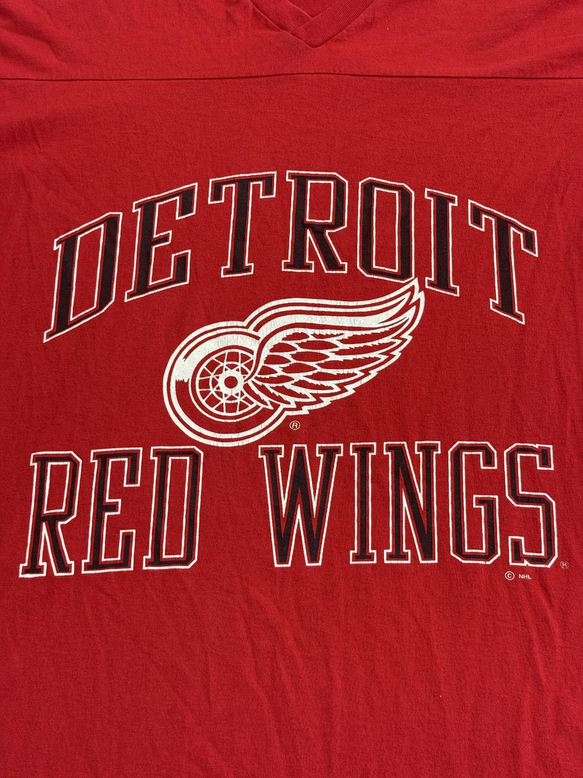 Logo 7 Vintage Detroit Red Wings T-shirt Jersey 1990s Logo 7 - XL Size US XL / EU 56 / 4 - 4 Thumbnail