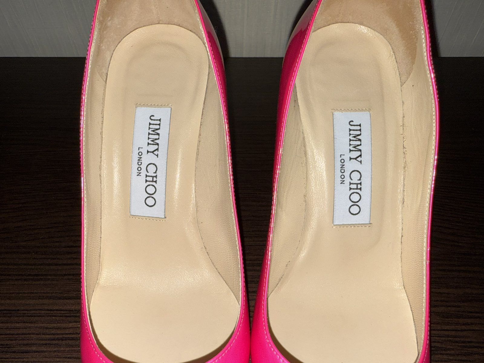 Jimmy Choo Jimmy Choo Anouk Heels Pearl Raspberry Neon Pink size:35 Size US 4.5 / IT 34.5 - 4 Thumbnail