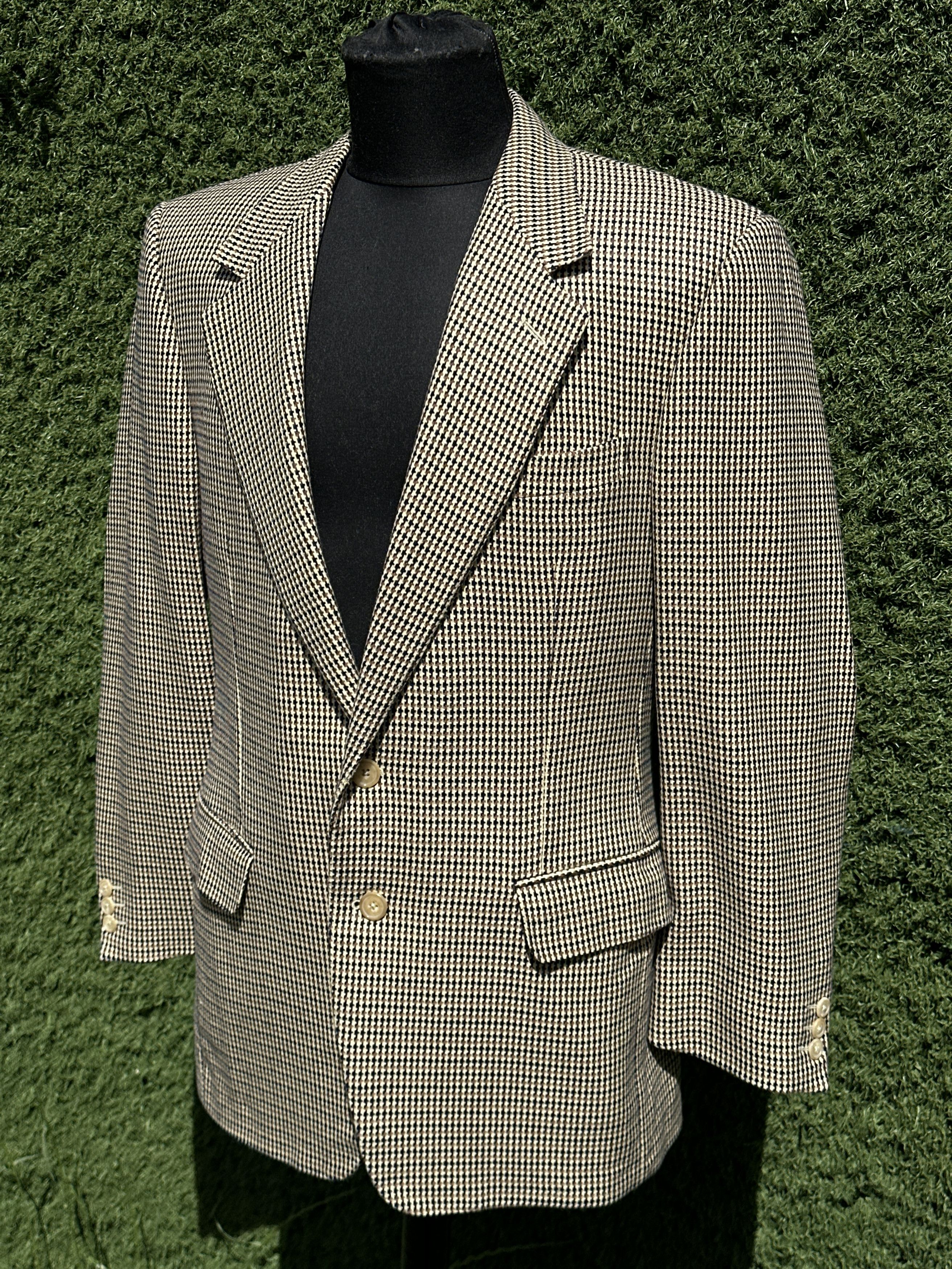 Ermenegildo Zegna Zegna Pure Cashmere Houndstooth Check 2 Button Blazer 50R EU Size 50R - 11 Thumbnail
