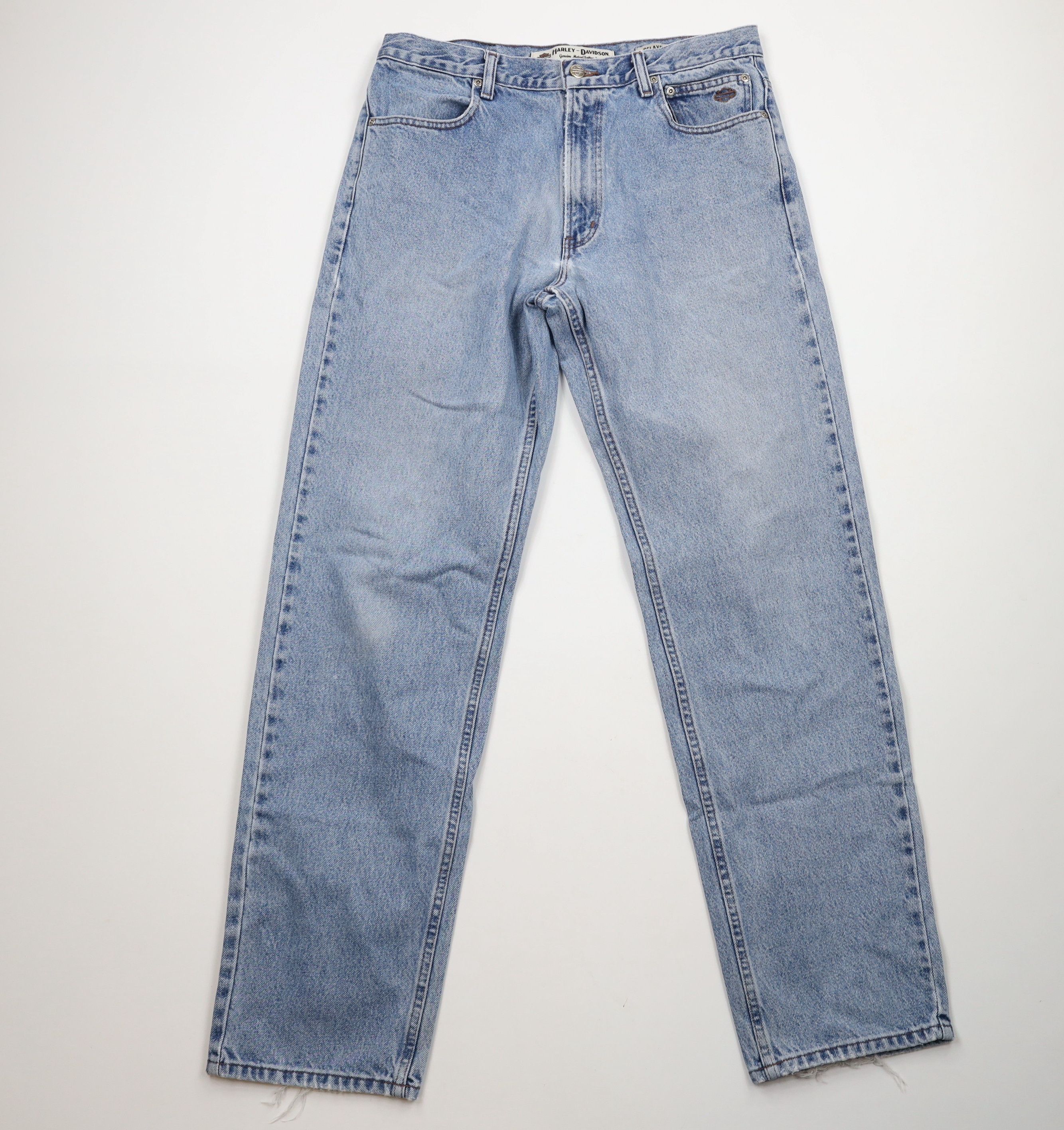 Harley Davidson × Vintage Vintage 90s Harley Davidson Relaxed Fit Denim Jeans Blue Size US 34 / EU 50 - 1 Thumbnail