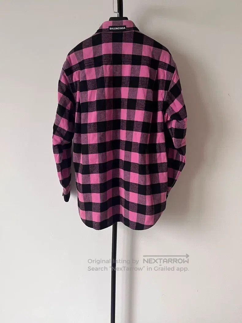 Balenciaga Balenciaga Logo Micro-Label Plaid Long Sleeve Shirt Size XXS / US 00 / IT 34 - 1 Thumbnail