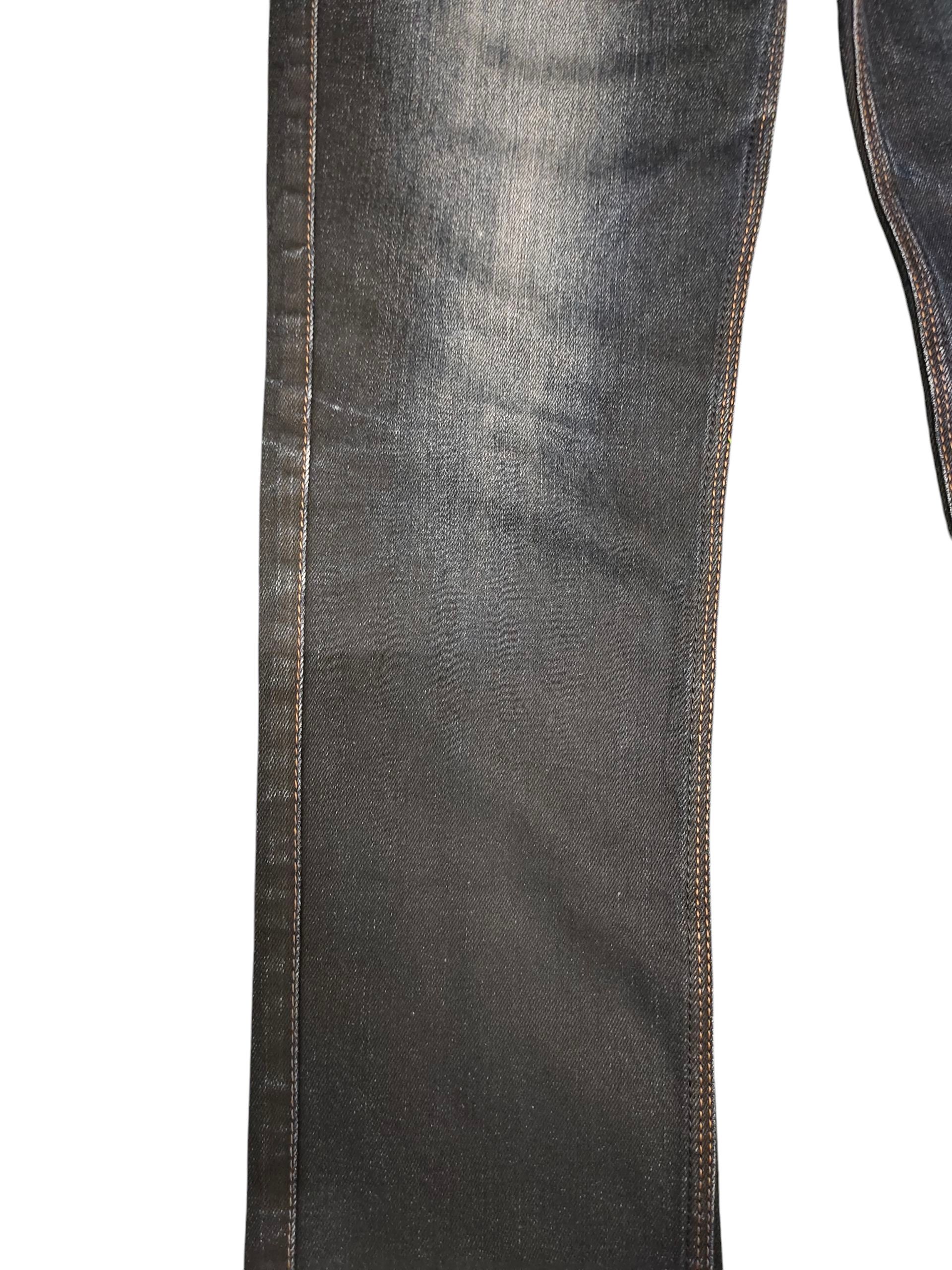 Nicole Club Flare Jeans Nicole Club Waxed Clawmark Slim Fit Bootcut Y2k Size US 30 / EU 46 - 4 Thumbnail