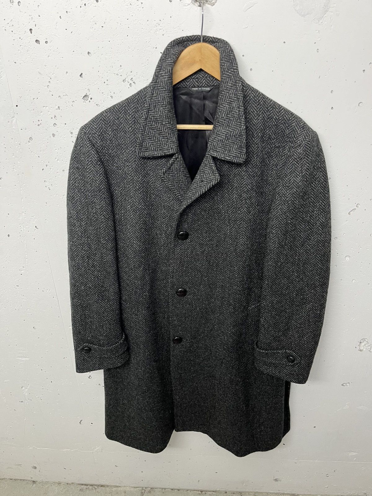 Vintage Vintage tweed balmacaan style overcoat Size US L / EU 52-54 / 3 - 2 Thumbnail
