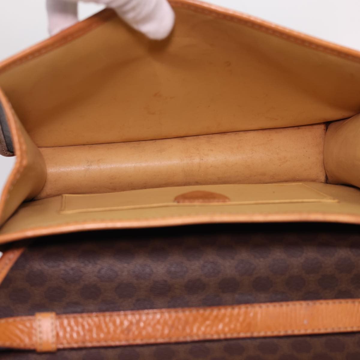 Celine CELINE Macadam Canvas Shoulder Bag Pvc Leather Brown Size ONE SIZE - 11 Thumbnail