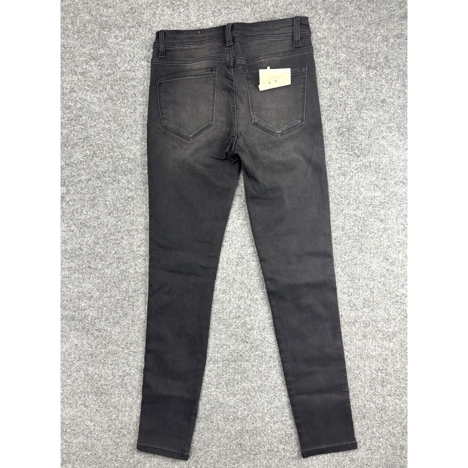 Denime Bridge by Gly Womens Mid Rise Ankle Skinny Jeans 25 Charcoal Wash Denim Slim Stretch Pockets 5-Pocket Size 42" / US 20 - 7 Thumbnail