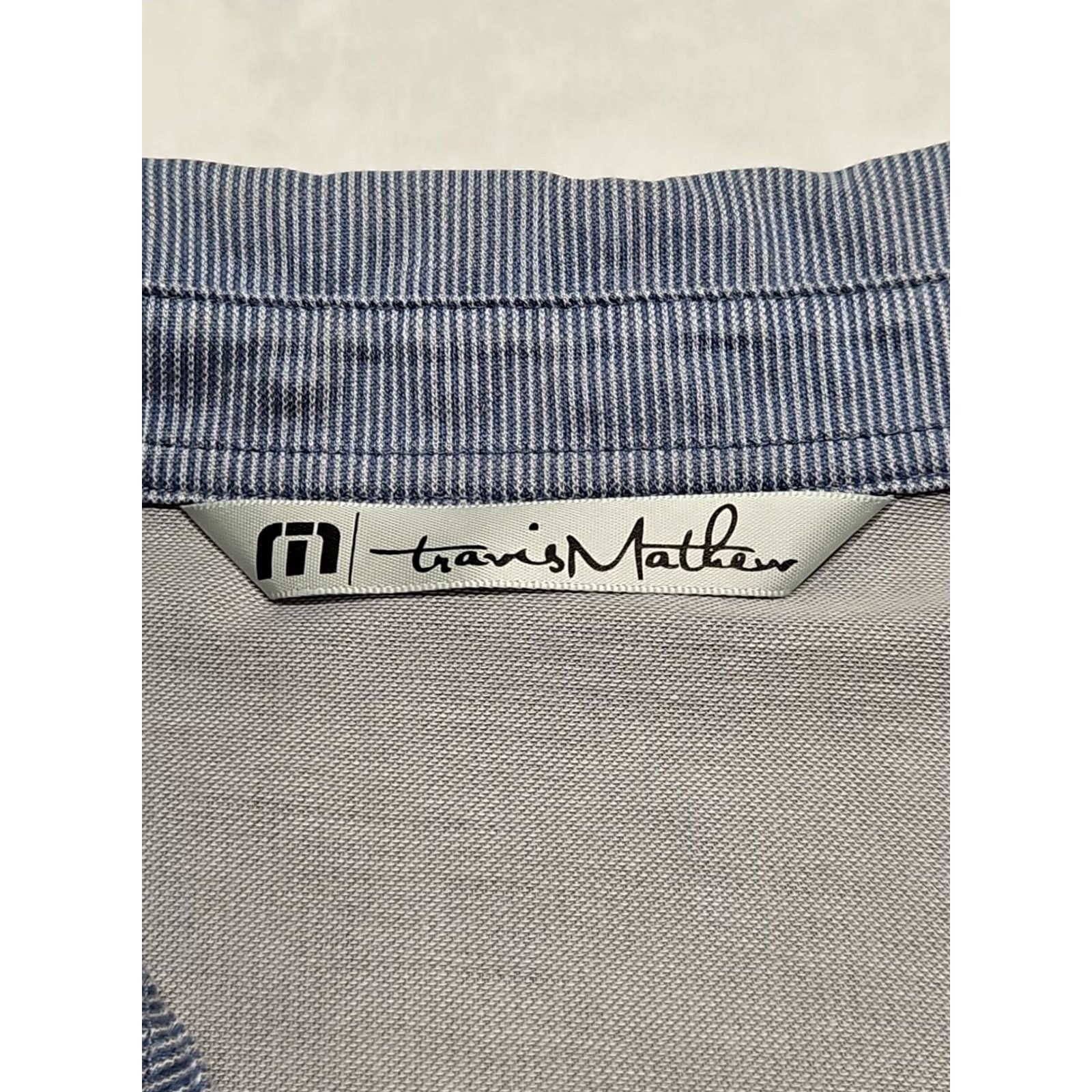 TravisMathew Travis Mathew Men’s Polo Golf Shirt Size M Blue Striped Short Sleeve Polo Shirt Mens Golf Shirt Size US M / EU 48-50 / 2 - 7 Thumbnail