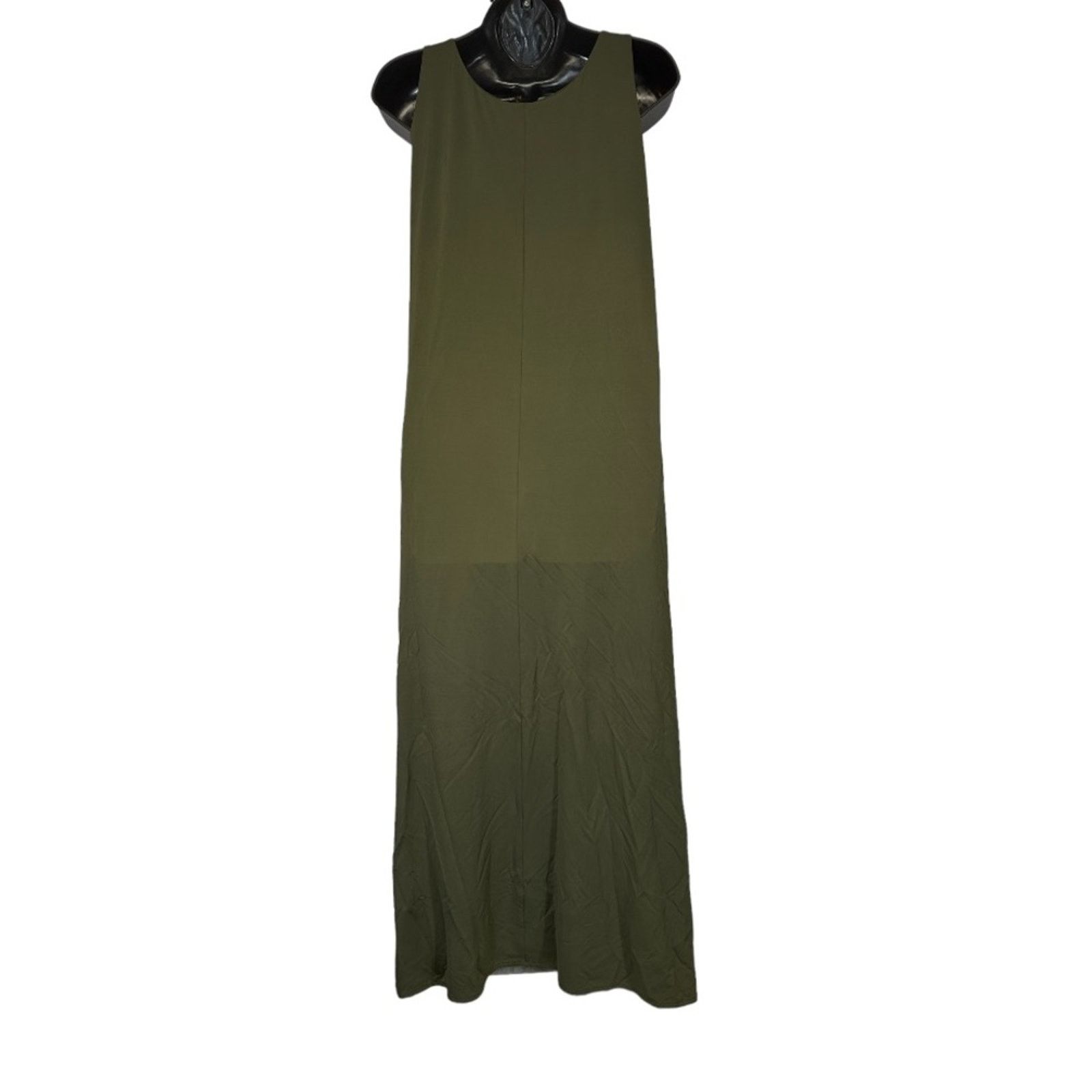 Lafayette 148 Lafayette 148 Olive Green Peplum Sleeveless Maxi Dress Sz XS Size XS / US 0-2 / IT 36-38 - 4 Thumbnail
