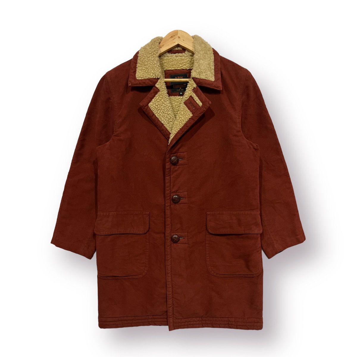 Japanese Brand × Other 🔥 CAMPUX CASUAL WEAR VELVET SHERPA LINED LONG COAT Size US M / EU 48-50 / 2 - 1 Thumbnail
