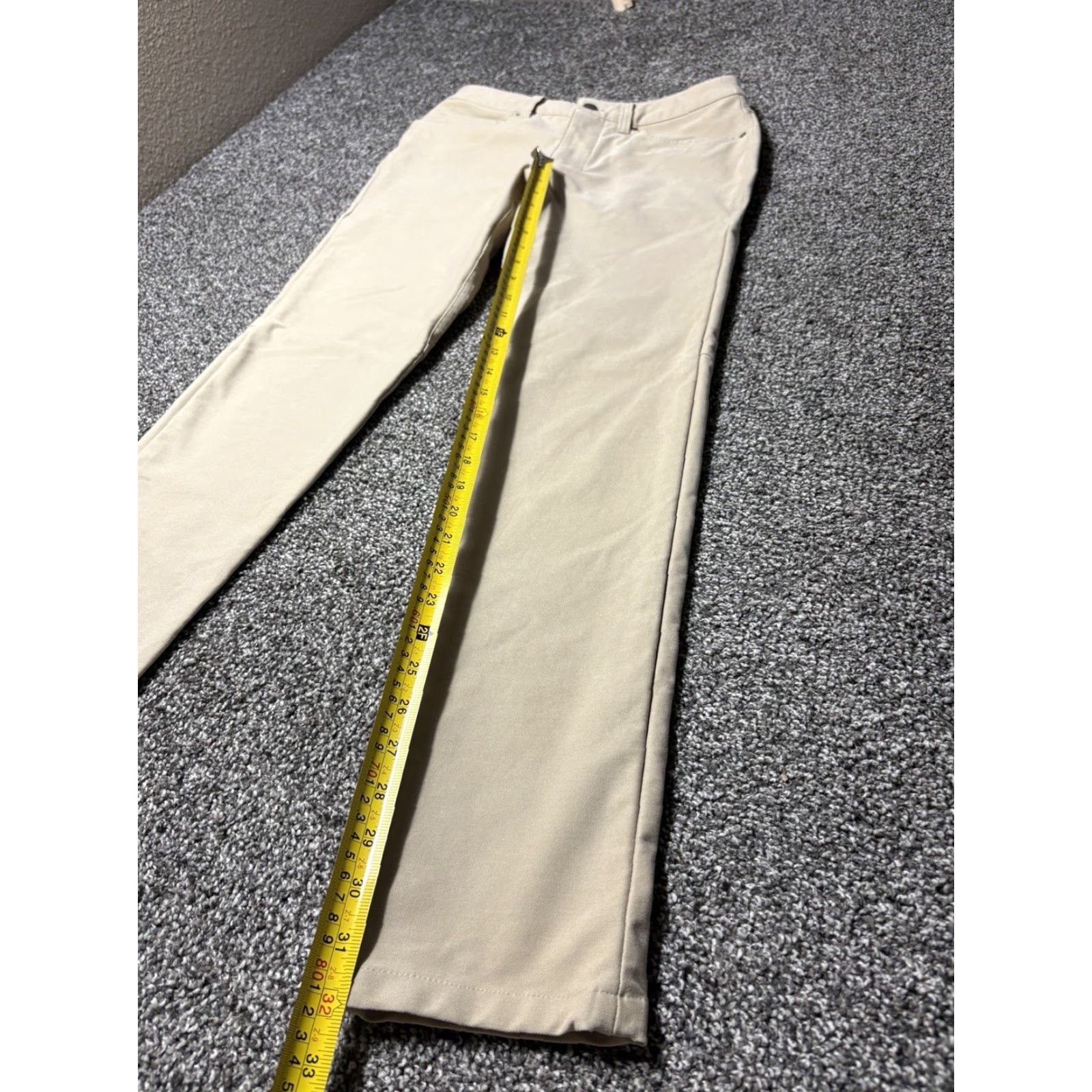 Lululemon Lululemon ABC Pants Mens 32x28 Slim Fit Utilitech Canvas Twill LM5ABN Chino Casual Business Travel Pant Beige 5-Pocket Mens Slim fits Men Size US 32 / EU 48 - 4 Thumbnail