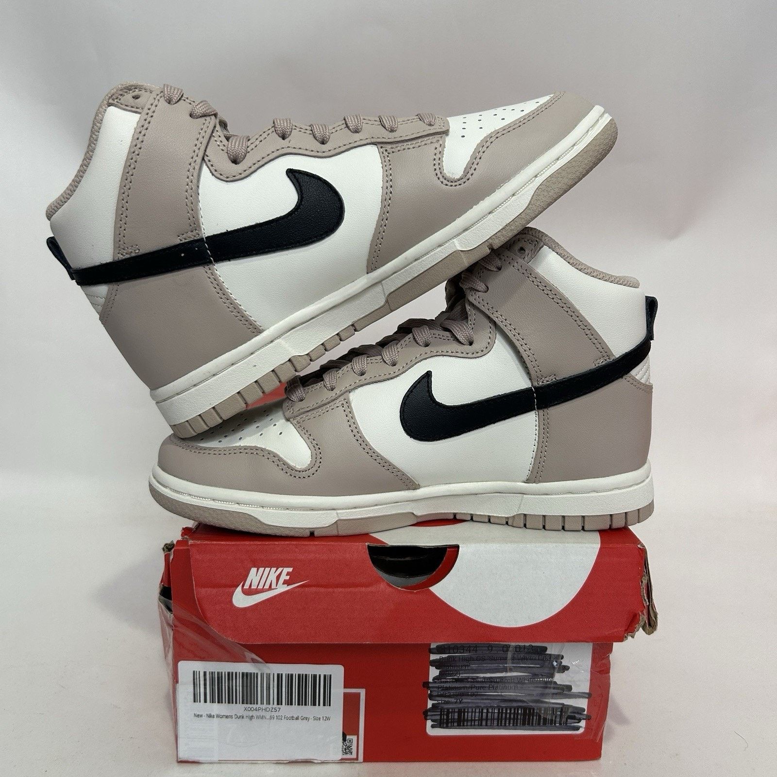 Nike Nike Dunk High WMNS "Fossil Stone Black Sail” DD1869-200 Size US 5.5 / IT 35.5 - 3 Thumbnail
