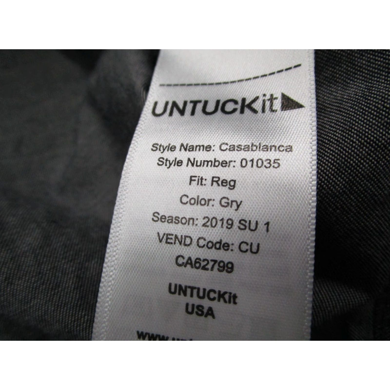 UNTUCKit VINTAGE UNTUCKit Men’s Button-Up Shirt Long Sleeve Collared 3XL Gray Cotton Casual Classic Size US XXL / EU 58 / 5 - 4 Thumbnail